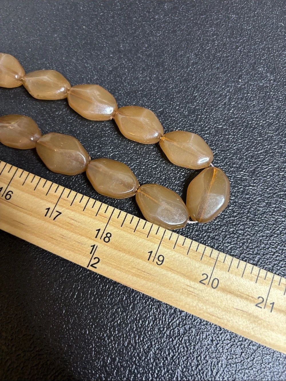 Chunky Acrylic Brown Bead Long Necklace - Women Jewelry